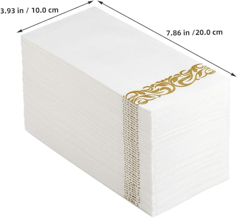 مناديل حفل الاستحمام للعروس وعشاء الزفاف 100 قطعة مناديل مشروبات ورقية سميكة عالية الجودة - Image 2